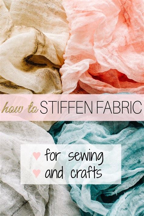 How To Stiffen Fabric For Sewing And Craft TREASURIE Fabric Art