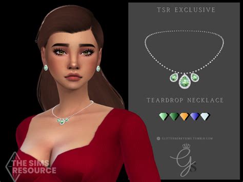 The Sims Resource Teardrop Necklace