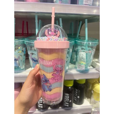 Jual Miniso X Disney Lilo N Stitch Couple Ice Cream Water Tumbler Bpa