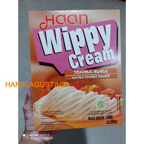 Jual Haan Wippy Whippy Whipped Whip Whipping Cream Topping Bubuk