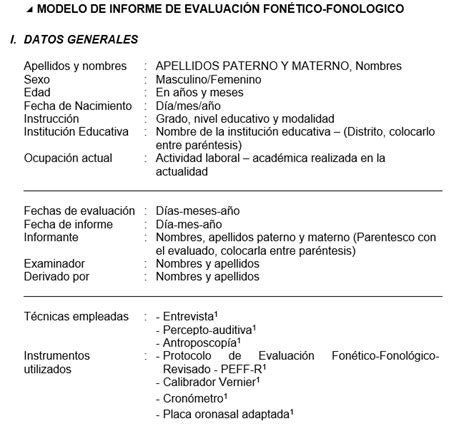 Total 64 imagen modelo de informe de un niño con problemas de lenguaje