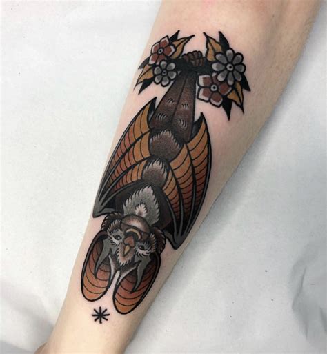 Traditional Bat Tattoo