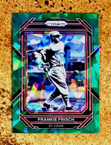 2023 Panini Prizm Baseball Green Cracked Ice Frankie Frisch 217