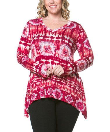 Another Great Find On Zulily Magenta White Tie Dye Sidetail Tunic