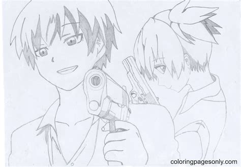 Coloriages Karma Akabane Et Nagisa Shiota Coloriages Assassination