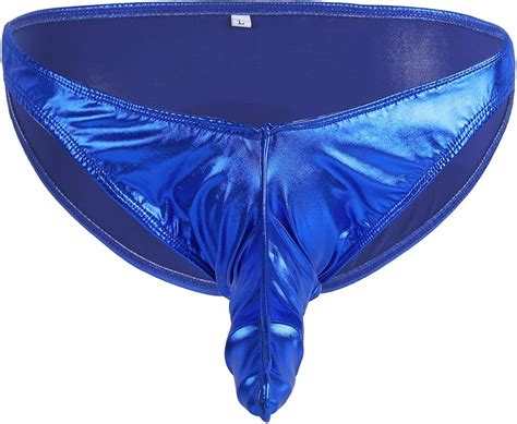 Aislor Herren Unterwäsche Ouvert String Lack Leder Slip Tanga mit