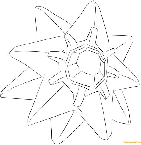 Starmie Coloring Page Free Printable Coloring Pages