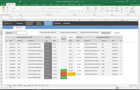 Planilhas.VC - Planilha de Conciliação Bancária em Excel 4.0