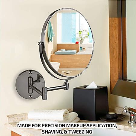 Ovente MNLFW90BR1X10X Wall Mounted Double Sided Vanity Makeup Mirror