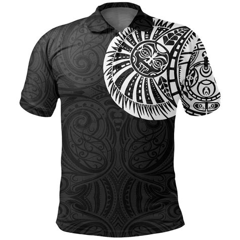 AIO Pride New Zealand Maori Polo Shirt Maori Warrior Tattoo Golf Shir