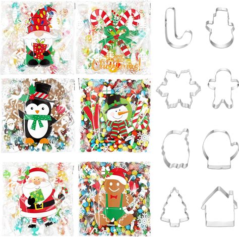 Amazon Cholemy 120 Pieces Christmas Treat Bags And 8 Xmas Cookie