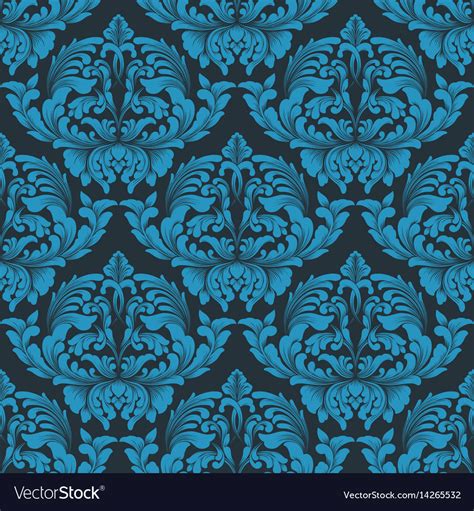 Damask Seamless Pattern Background Classical Vector Image