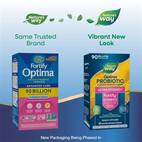 Nature S Way® Fortify® Optima® Women S Advanced Care 90 Billion Probiotic Capsules 30 Ct Kroger