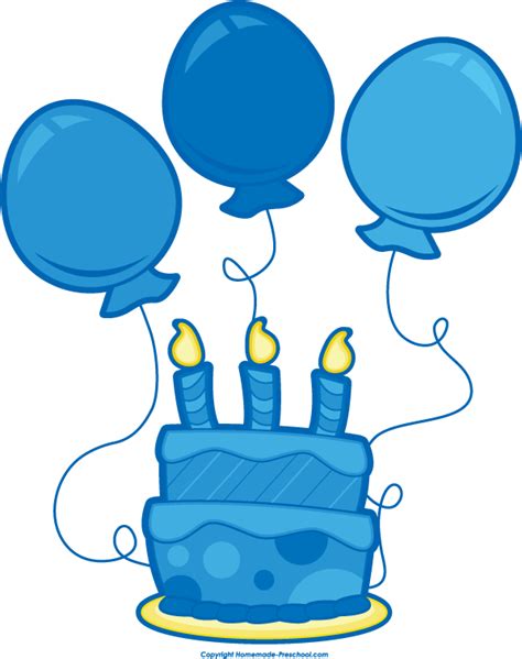 Clipart Birthday Cake And Balloons Clipart Best