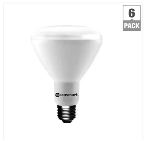 Ecosmart 65 Watt Equivalent Br30 Dimmable Led Light Bulbs Bright White 6 Pack Ebay