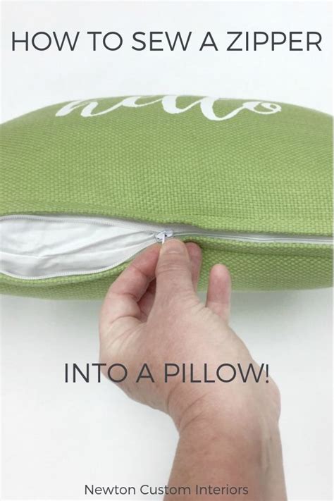 Learn How To Sew A Zipper In A Pillow Cover This Step By Step Video