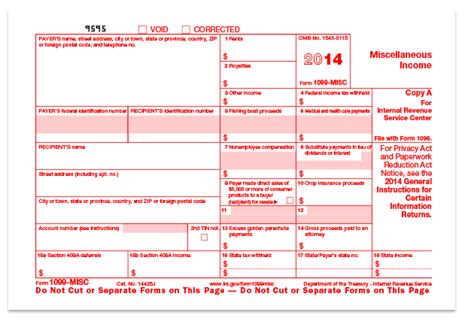 Free Printable 1099 Misc Tax Form Template