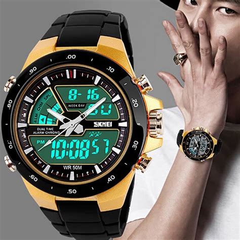 Hommes Montres De Sport Mode Tanche Casual Quartz Digital