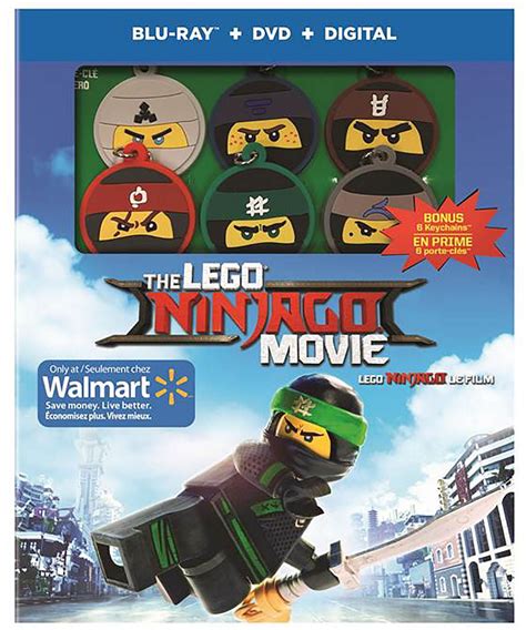 The Lego Ninjago Movie Blu Ray Dvd Digital Bonus Keychains