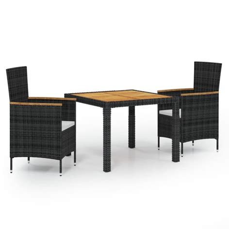 Mobilier D Ner De Jardin Pcs Et Coussins R Sine Tress E Noir Leroy