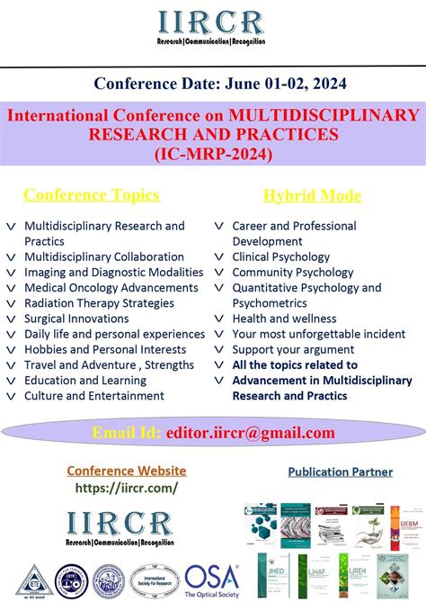 International Conference On Multidisciplinary Research And Iircr