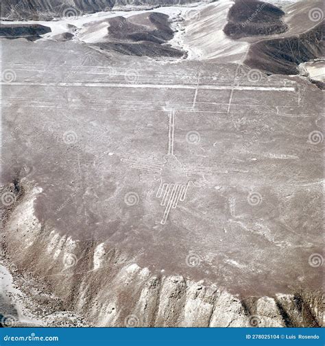 Nazca Lines Hummingbird In Peru Stock Photo Image Of Wave Sand