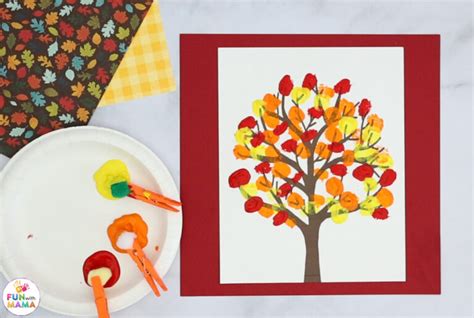 Fall Tree Painting Activity Fun With Mama