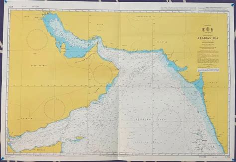 AMIRAUTÉ 4705 INDIEN Océan Arabe Mer Carte Chart Marine Nautique