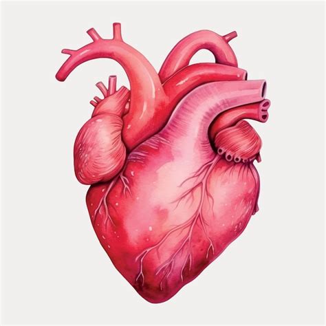 Premium Vector Detailed Anatomical Heart Illustration