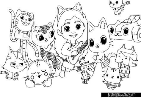 Gabbys Dollhouse Colouring Pages Free Printable Coloring Pages