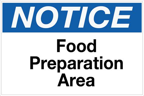 Food Preparation Sign