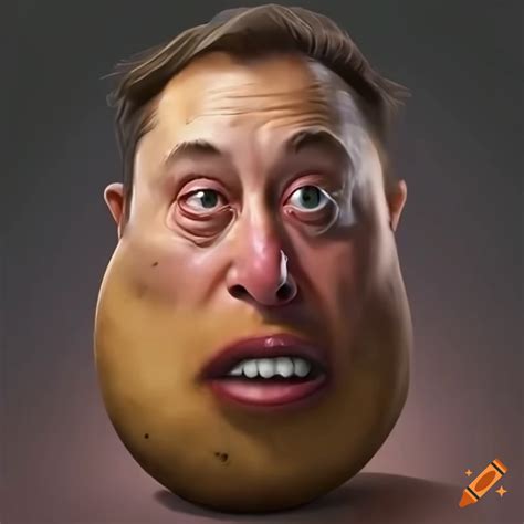 Elon Musk Depicted As Mr Potato In A Realistic Style On Craiyon