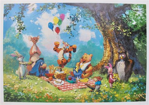 James Coleman Splendiferous Picnic Lithograph Winnie The Pooh Tigger