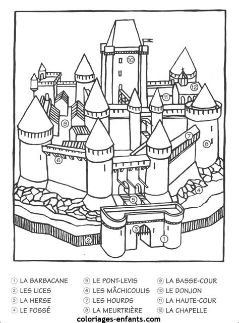 Coloriage Chateau Coloriage chateau Coloriages Gratuits à Imprimer