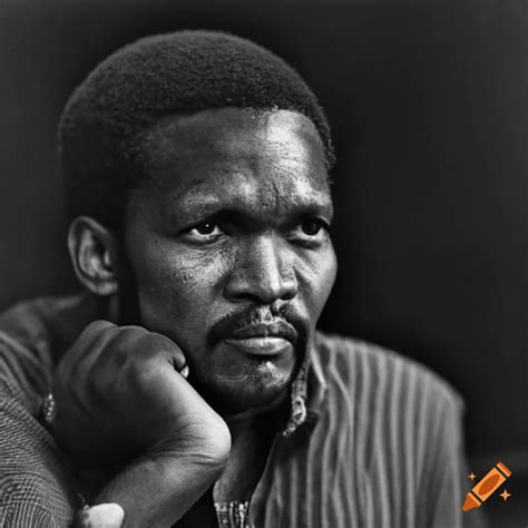 Portrait Of Steve Biko Anti Apartheid Activist