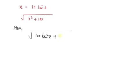 Solved Use The Trigonometric Substitution To Write The Algebraic