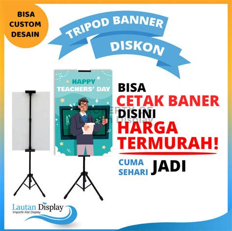 Tripod Banner 2 Sisi Standing Banner 2 M Tripod Stand Banner Tiang