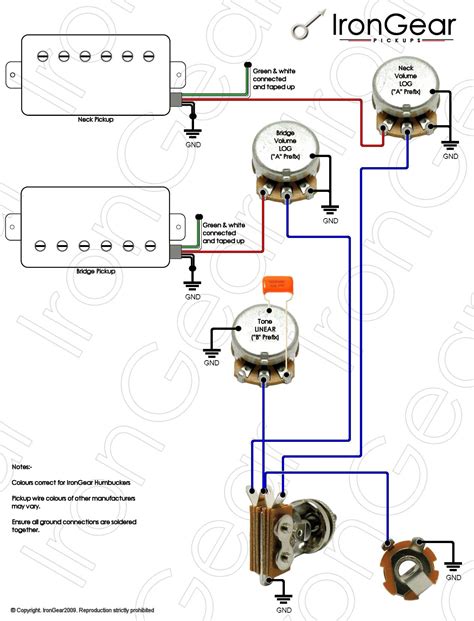 Guitar Wiring Diagram 2 Humbucker 1 Volume 1 tone | Wiring Diagram Image | Guitar pickups ...