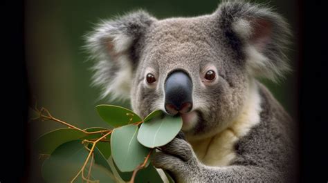 Koala Eating A Green Leaf Backgrounds | JPG Free Download - Pikbest