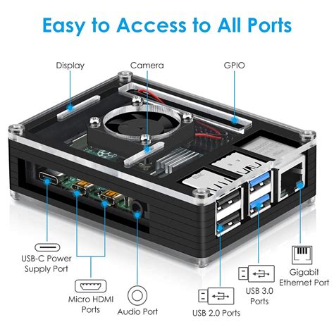 Buy Geeekpi Acrylic Case For Raspberry Pi Model B Raspberry Pi B