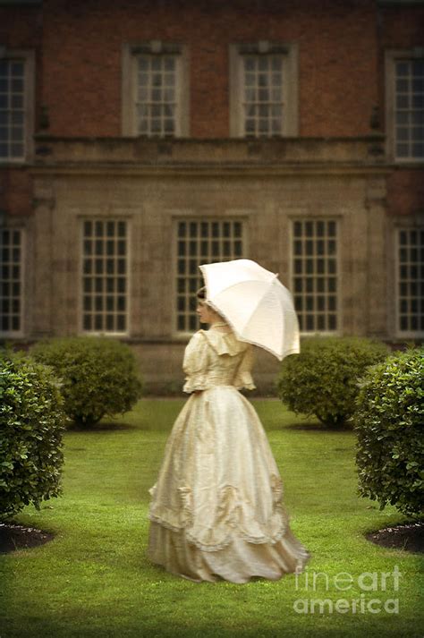 Victorian Woman In The Garden Of A Country House Photograph By Lee