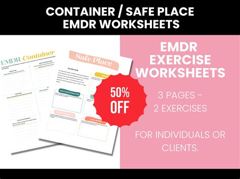 Emdr Container Exercise Worksheet Emdr Safe Place Exercise Etsy Australia