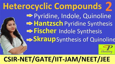 Heterocyclic Compounds Pyridine Indole Quinoline Hantzsch