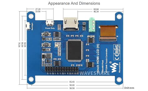 Waveshare Inch Hdmi Lcd Resolution Resistive Touch Screen