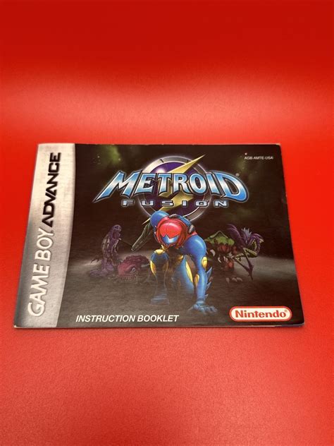 Gameboy Advance GBA Manual Only Metroid Fusion Values MAVIN