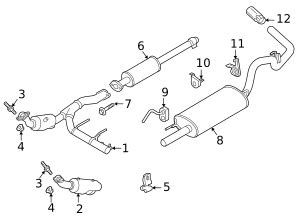 Ford F Oem Catalytic Converter Ml Z E T Ford Parts