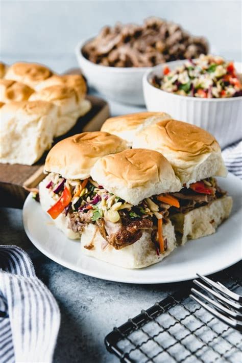 Slow Cooker Asian Pulled Pork Sliders House Of Nash Eats