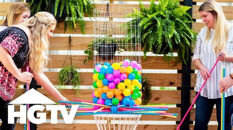 Diy Backyard Kerplunk Game Hgtv Happy Hgtv Youtube