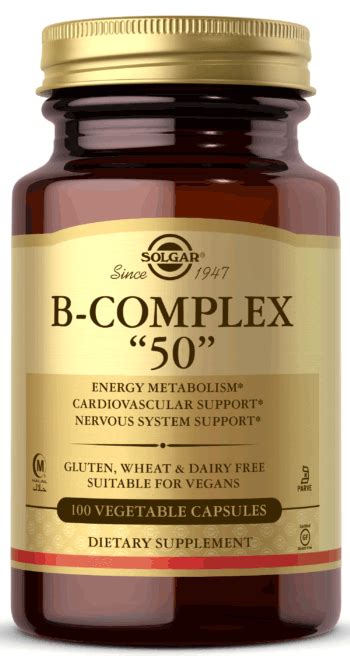 Solgar Kosher B Complex Mg Vegetable Capsules Koshervitamins