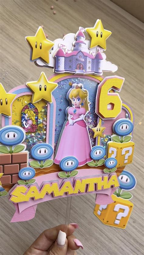 Princess Peaches Cake Topper Video Birthday Decorations Cake